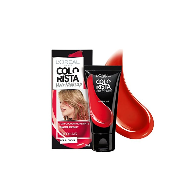 Colorista Hair Makeup Temporary Blonde Hair Colour, Red
