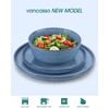 vancasso ANYA 18 Pieces Plates and Bowls Set, Blue Dinnerware