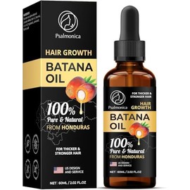 Psalmonica Batana Oil for Hair Growth: Raw Batana Natural Hair Oils for Hair Growth Damaged Hair Dr Sebi from Honduras - Split Ends Hair Loss Treatments for Women
