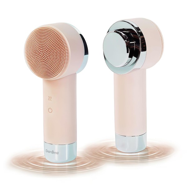 Electric Facial Cleansing Brush & Face Scrubber - 2-in-1 Heating