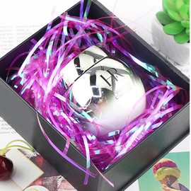 Amsthow Gift Wrap Shredded Filler Basket Grass 1/2 LB Shiny Purple Cut Shred Raffia Box Stuffing for Easter Birthday Wedding Wrapping (Purple)