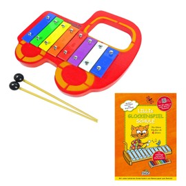 Keepdrum Car Children's Glockenspiel with Lilli's Glockenspiel School Book With CD