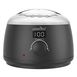 waxkiss Calentador de cera, calentador de cera digital para depilación profesional con tapa transparente y maceta de cera de 14 onzas