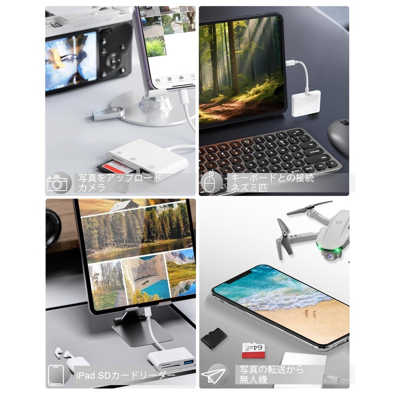 MFi Certified Product SD Card Reader, Type-c Memory Card Reader,