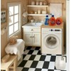 Cyraft 1:12 Scale Miniature Electric Washing Machine and Laundry Set,