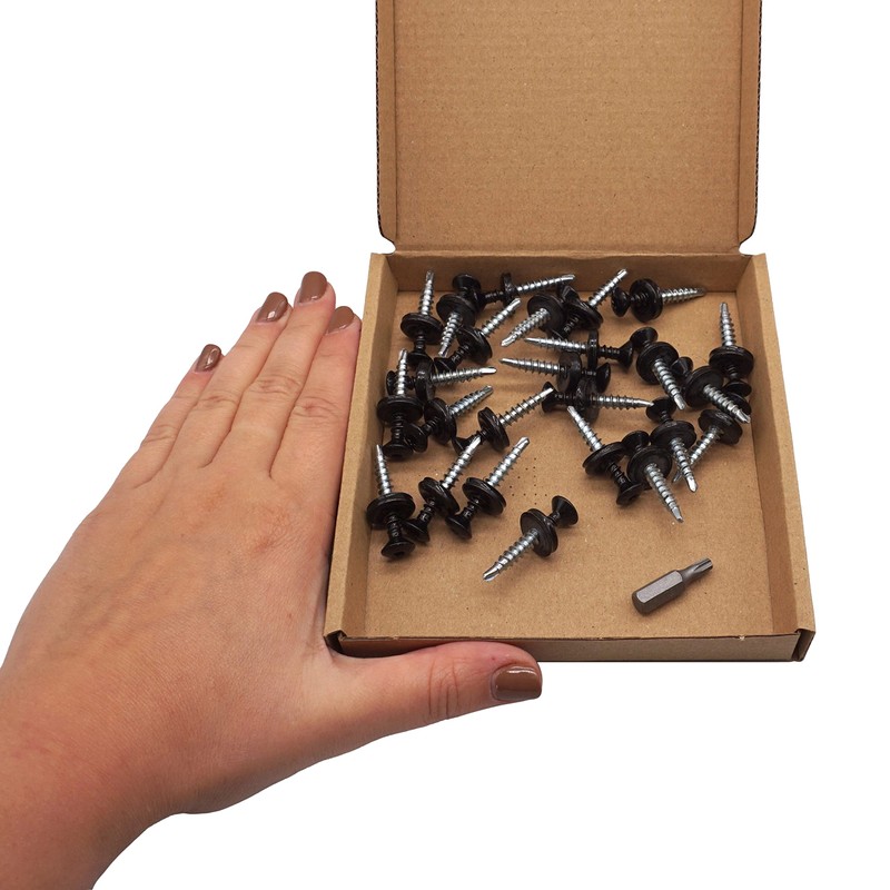 SKIR'CO (25 pcs) Metal Roofing Screws, 4.8 x 35 mm