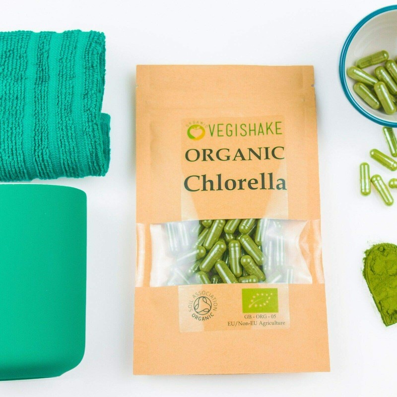 Organic Chlorella HPMC Capsules Algae Omega 3 & 6 Heavy
