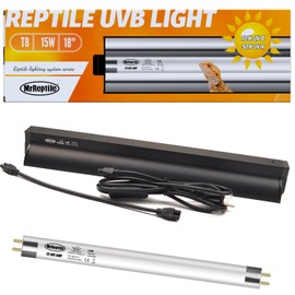 MRREPTILE T8 UVB Reptile Light, 15W 10.0 UVB Lamp for Desert Reptiles, Bearded Dragon UVB Light Bar, UVB Reptile Liner Light Fixture and Tube Bulb