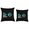 Eat Sleep Mint Repeat - Funny NFT Collector Throw Pillow