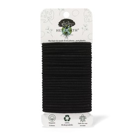 Hey Earth® - Biodegradable + Plastic Free + Organic Cotton Hair Ties for Men, Women, and Children - Sustainable Eco-Friendly for ALL Hair Types - Gentle with No Slipping or Snagging