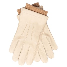 EEM Men's EDGAR Real Deer Leather Gloves with High Quality Wool Cashmere Lining Luxury Premium Hand Stitched - xxl