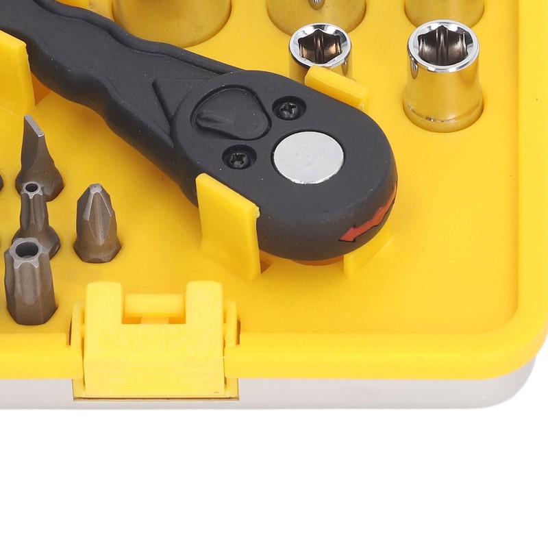 20Pcs Socket Wrench Screwdriver Set Ratchet Bit Tool Box Multifunctional