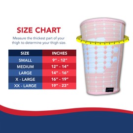 Doctor Developed Thigh Compression Sleeve for Women and Men, Breathable Leg Wraps Medical Hamstring Compression Sleeve, Groin Brace, Hamstring Brace Support with Handbook (X-Large, Pink, 1 Pair)