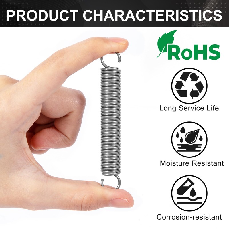 GUNGY Tension Springs with Hooks Stainless Steel Tension Spring 80