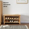 ACRO Storage Bench Wooden Shoe Bench Simple Style Wood Entryway