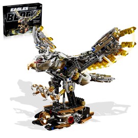 honchoes Mechanical Eagle Building Set, Animal Collection with Light for Boys and Adults 14 Years & Up Home Decor -1168pcs