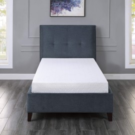 Lexicon 6-Inch Gel Infused Memory Foam Mattress, Twin, White