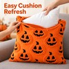 Orange Pumpkin Throw Pillow Cover for Fall Decor – Soft