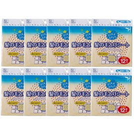 Hayakawa Kougyou 130968 Shiny Bath Hair Removal Sheet, 12 Sheets (Large) x 10 Packs, Total of 120 Sheets