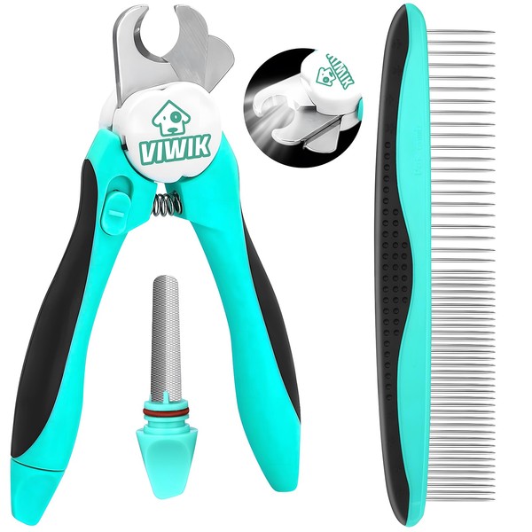 VIWIK 2 in 1 Dog Nail Trimmers with LED Light