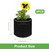 0XBIT Grow Bags, 4 Pack Black Plant Bag Plant Bag
