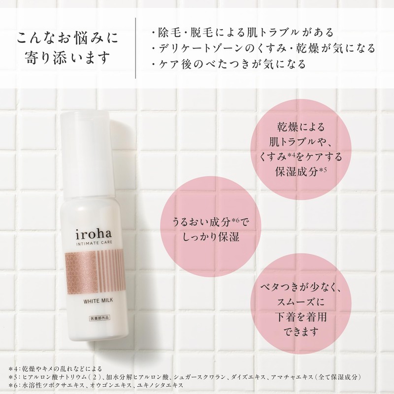 iroha Whitening Milky Lotion for Delicate Zones