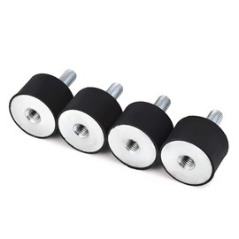SCSPecial Rubber Shock Absorber Set of 4 Rubber Isolator Mounts M6/M8 Anti Vibration Silentblock for Car Boat (Black M8)