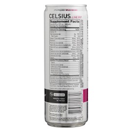 Celsius Sparkling Energy Drink, Wild Berry, 12 Fl Oz, 24-Count
