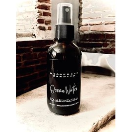 "Ocean Water Room and Linen Spray - Lavender & Bergamot Scented, Skin Safe, 4oz Glass Bottle"