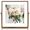 Lawrence Frames Metal Easel Float Picture Frame, 4x4, Gold