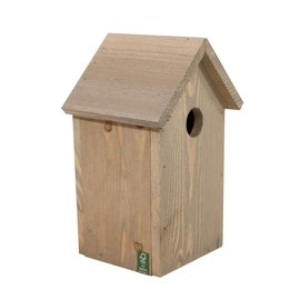 mgc24 Nesting Box Weatherproof Wooden Bird Nesting Box for Domestic Wild Birds 15.5 x 14 x 25 cm Brown