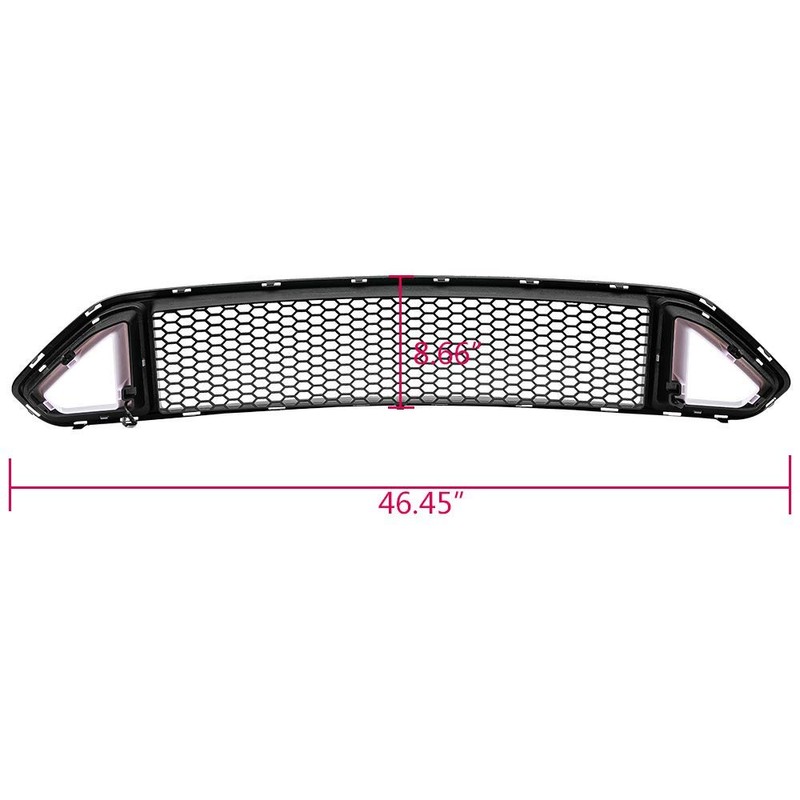GRAND ORANGE Bumper Grille w/Turn Signal LED DRL Light Honeycomb