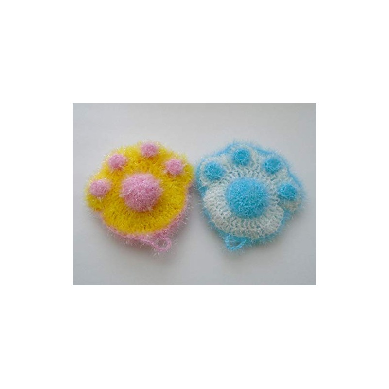 Dish Scrubby 2 Pack Scrubber Reusable Cloth Dish Washing Sponge(Puppy
