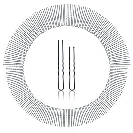 Sanas U Shaped Juda Pins 100Pcs 2Inches and 2.5Inches Bun Metal Clips Bridal U Pins Hair Styling Tool and Accessories for Kids Girls Women 100Pcs(Black)