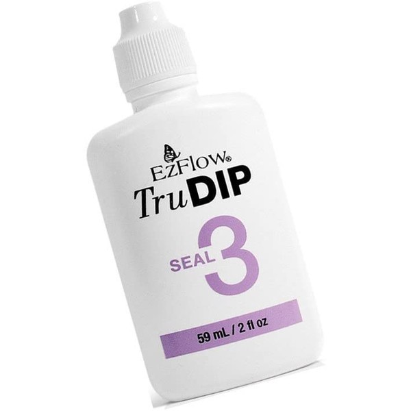 New TruDIP - 3-Step Acrylic Dip System Step 3 - SEAL Air dry, self-leveling top coat seals and protects the nail enhancement, giving it an even, glossy finish.: 2 fl.oz