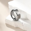 King Will Men's Tungsten Carbide Ring 8mm Polished Beveled Edge