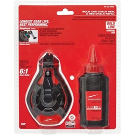 BIJASV 48-22-3986 for Milwaukee 100 ft. Bold Line Chalk Line Reel with 3 oz. Red Chalk