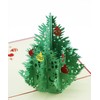 ENJOYPRO Christmas Card 8PCS, 3D Pop Up Christmas Tree Greeting Cards, Laser Cut card with Envelope for Xmas and Happy New Year (3D Christmas Tree, Pack of 8)