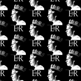 GRAPHICS & MORE Queen Elizabeth II Silhouette Gift Wrap Wrapping Paper Rolls