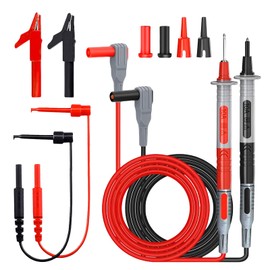 Multimeter Test Leads, Pack of 8 Measuring Tips for Multimeter, Multimeter Cable, Test Probes, Crocodile Clips and Mini Hooks, Test Leads for Multimeter Kit for Multimeter Clamp Meter