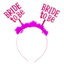 CHEERYMAGIC Bride to Be Headband, Bride Tiara, Hen Party Headband Rose Pink Hen do Crown for Wedding Bride Shower Hair Accessories Bachelorette Party Wedding Gift A9MHXNF