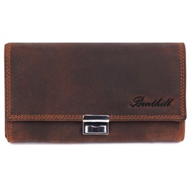 Benthill Waiter Wallet Real Leather - Waiter's Wallet with RFID Protection - XXL Robust Leather Waiter's Wallet - Professional Waiter's Wallet, Brown - Cognac