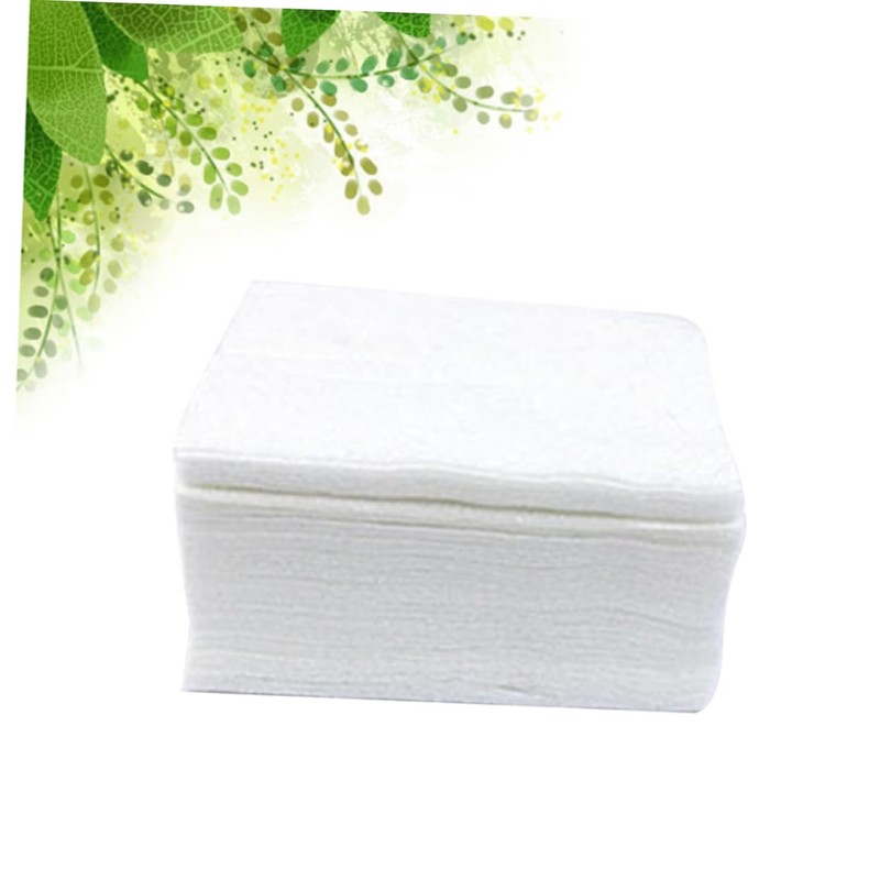IWOWHERO Natural Cotton Makeup Remover Pads 100pcs 6x7cm Single Layer