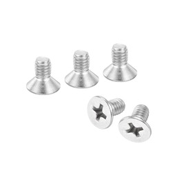 sourcing map 50 pcs M4-0.7x6 Machine Screws Phillips Pan Cross Head Screws Fasteners Bolts 304 Stainless Steel Silver for Wall Socket,House Repairs