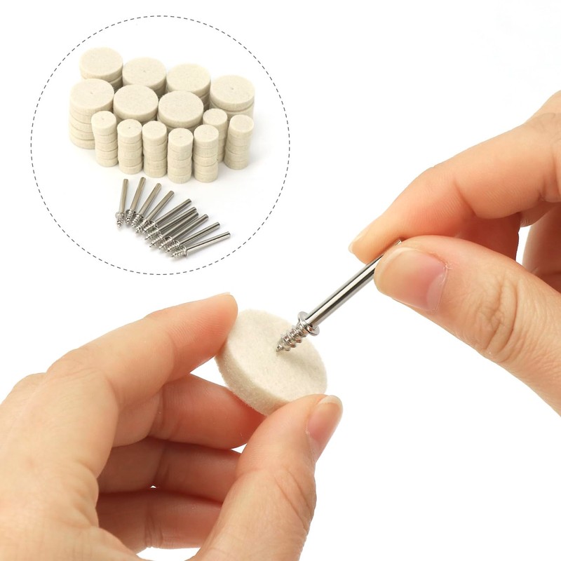 QWORK® 140PCS Polishing Buffing Wheel Kit, 1/8” Shank Multi-Hardness Buffing