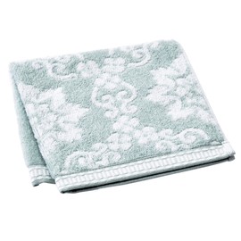 nishikawa TT34503003 Imabari Hand Towel, 13.4 x 13.8 inches (34 x 35 cm), Washable, 108% Cotton, Fluffy, Soft, Wash Towel, Made in Japan, Green
