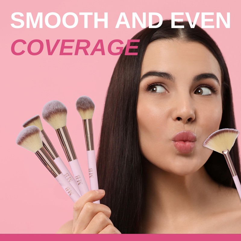 14pc Ultimate Beauty Brush Collection - Full Makeup Eyelash Curler