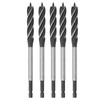5Pcs Brad Point Drill Woodworking 4 Flute Cut Drilling Tool