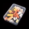 8-Pack Rectangular Plastic Storage Containers Box with Hinged Lid for