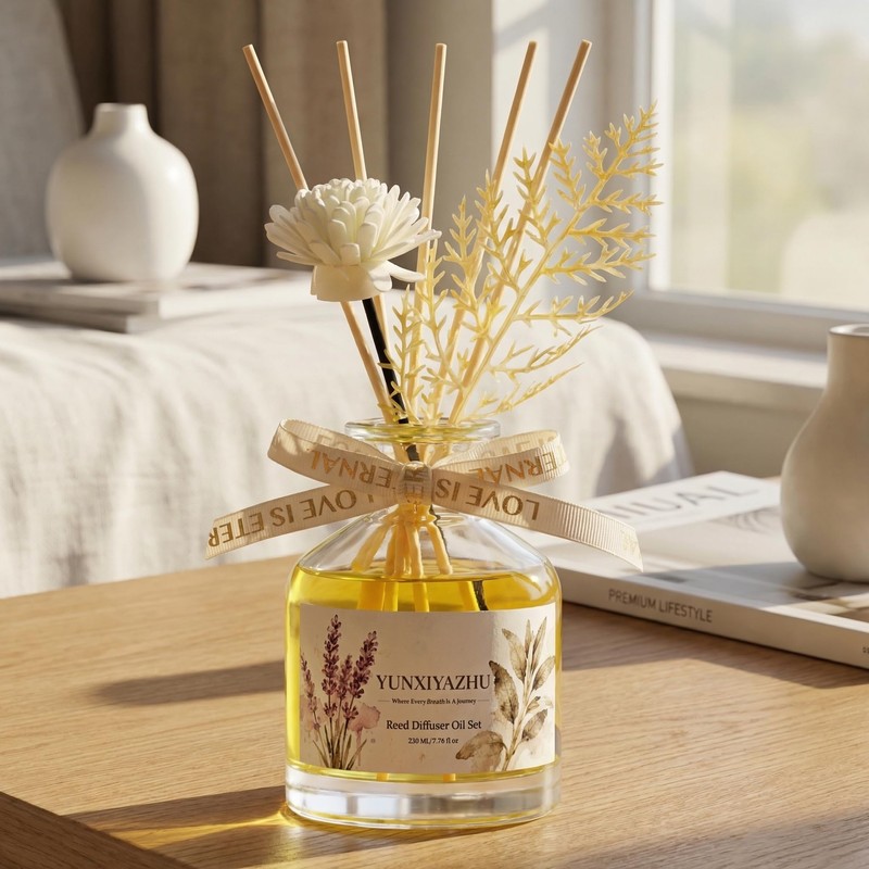 YUNXIYAZHU Reed Diffuser Lavender 7.78 fl oz Calming Home Fragrance